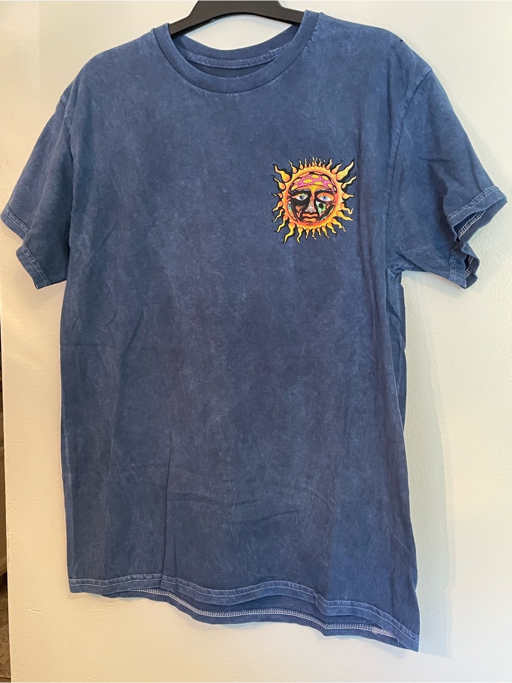 Sublime Double Sided Sun Floral Mineral Wash Band Tee